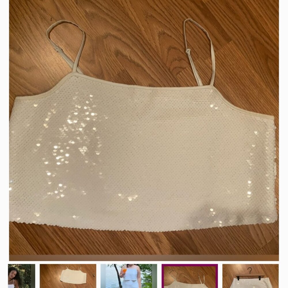 Abercrombie sequin squareneck set, Size L - Picture 2 of 3